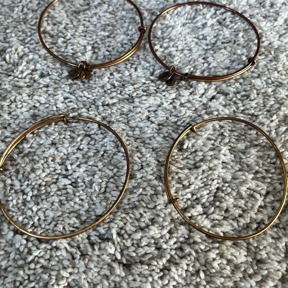 Alex and Ani charm bangles set of 9 - Picture 9 of 11
